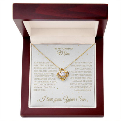 Forever Grateful│ Love Knot Necklace│ Gift for Mom from Son - MyRoomyStuff