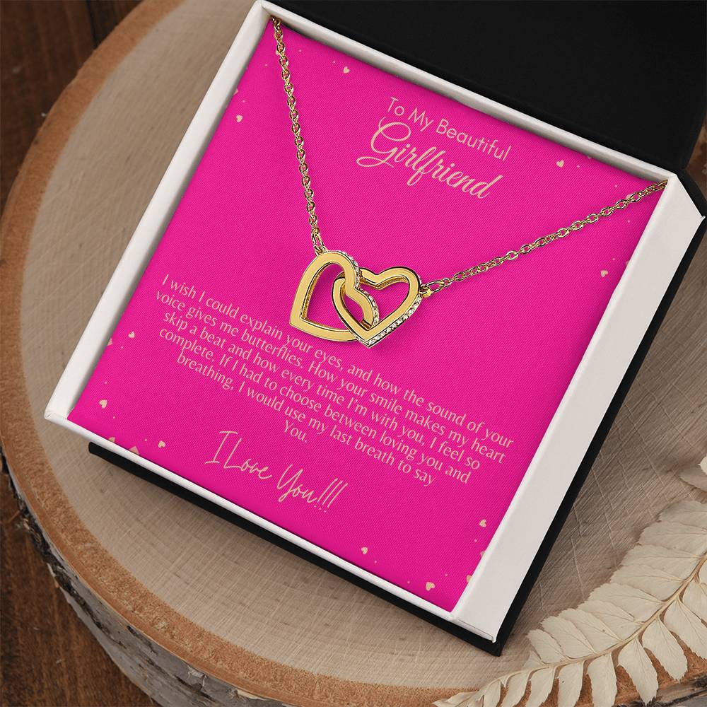 To my Girlfriend│ Interlocking Hearts Necklace│ Gift - MyRoomyStuff