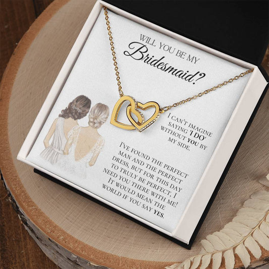 Bridesmaid │ Connected │Interlocking Hearts Necklace