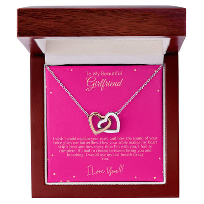 To my Girlfriend│ Interlocking Hearts Necklace│ Gift - MyRoomyStuff