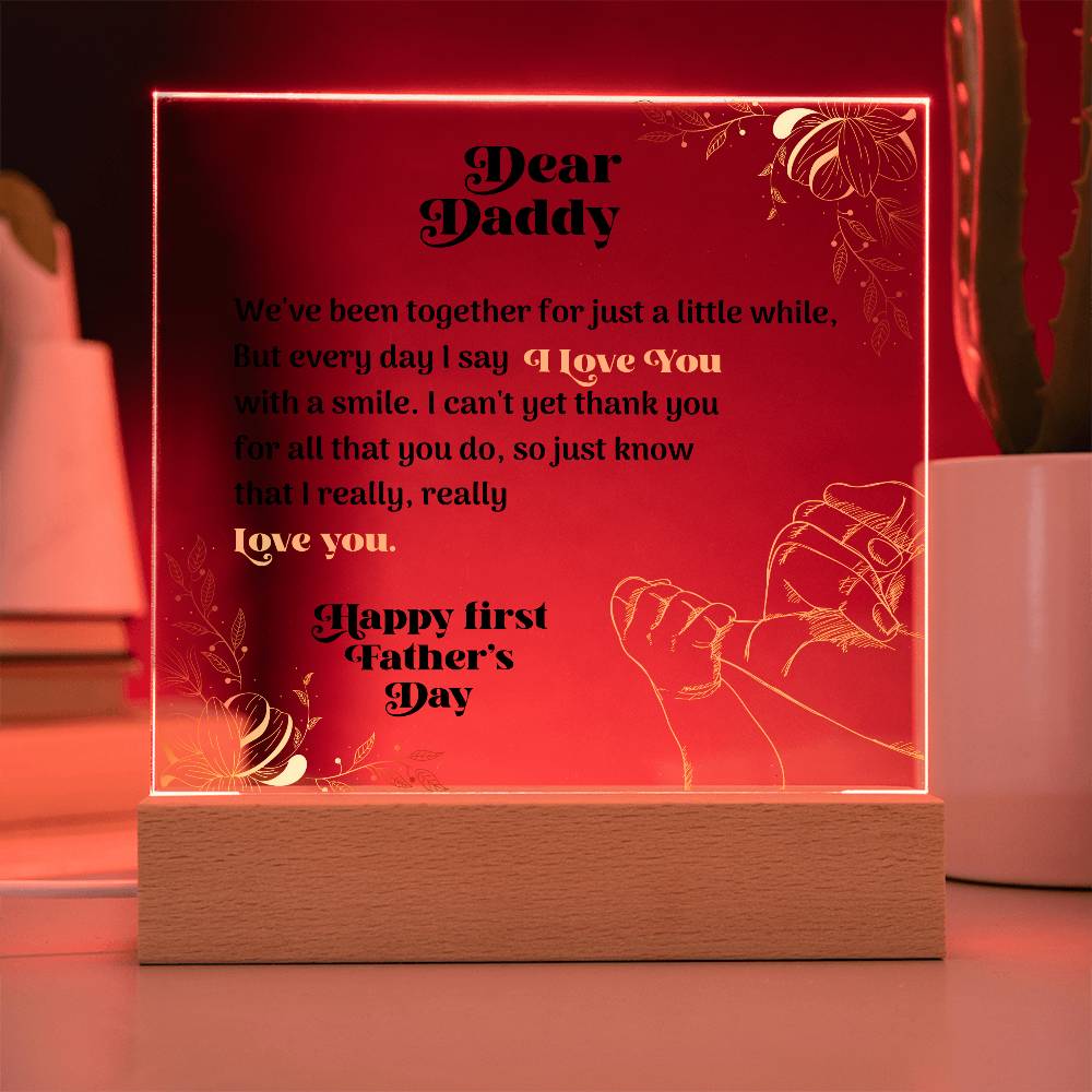 Father's Day│ Acrylic│ Gift│ First Father's Day - MyRoomyStuff