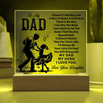 Father's Day Gift│ Square Acrylic Plaque│ Gift for Dad│ Gift - MyRoomyStuff