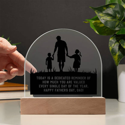 Father's Day│ Acrylic│ Gift│ Domed Acrylic Plaque - MyRoomyStuff