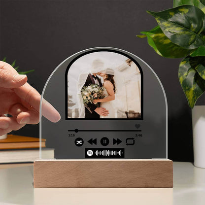 Acrylic Plaque│ Spotify App│ Wedding│ Anniversary│ Personalized Song│Minimalist Home Decor - MyRoomyStuff