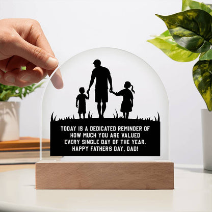 Father's Day│ Acrylic│ Gift│ Domed Acrylic Plaque - MyRoomyStuff