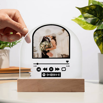 Acrylic Plaque│ Spotify App│ Wedding│ Anniversary│ Personalized Song│Minimalist Home Decor - MyRoomyStuff