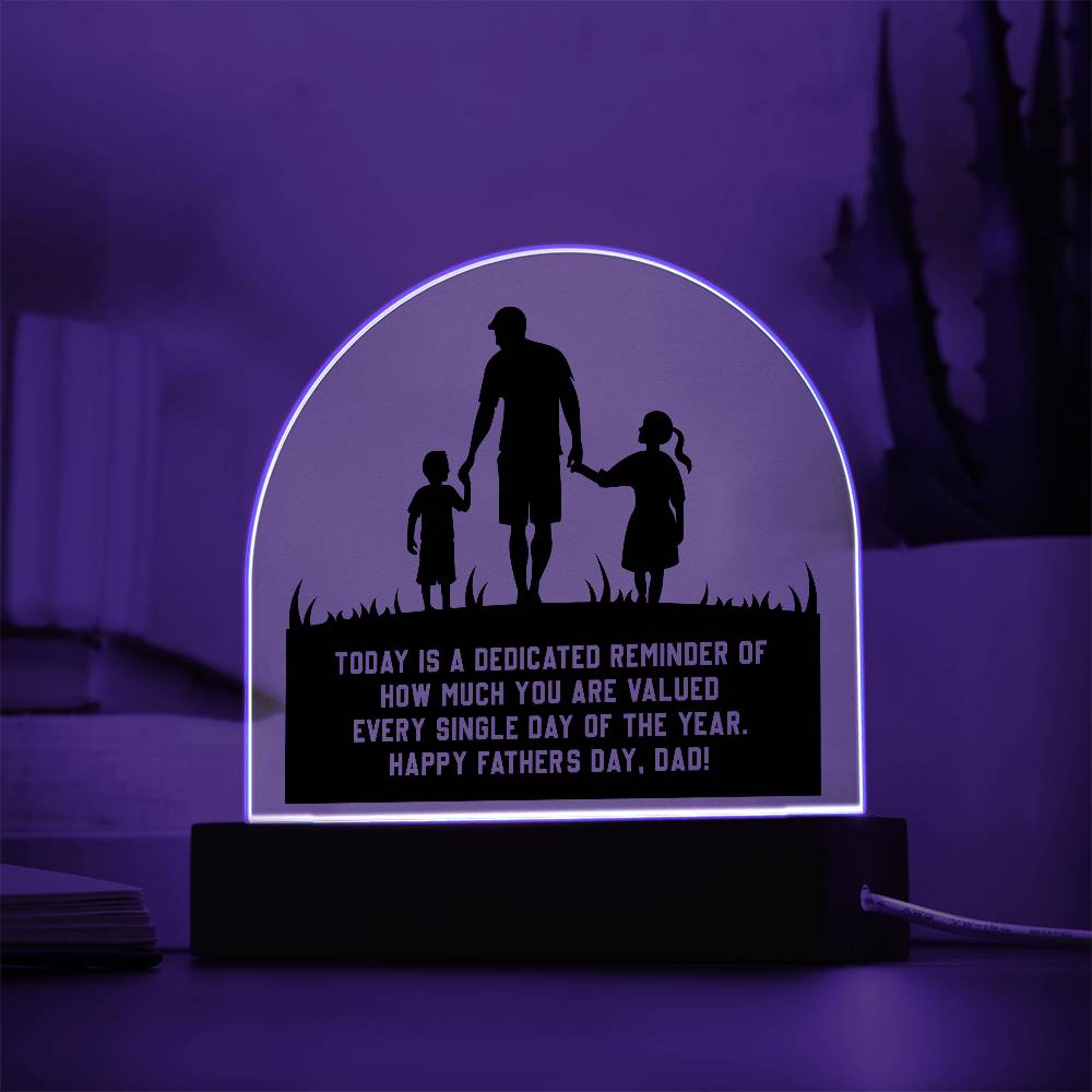 Father's Day│ Acrylic│ Gift│ Domed Acrylic Plaque - MyRoomyStuff