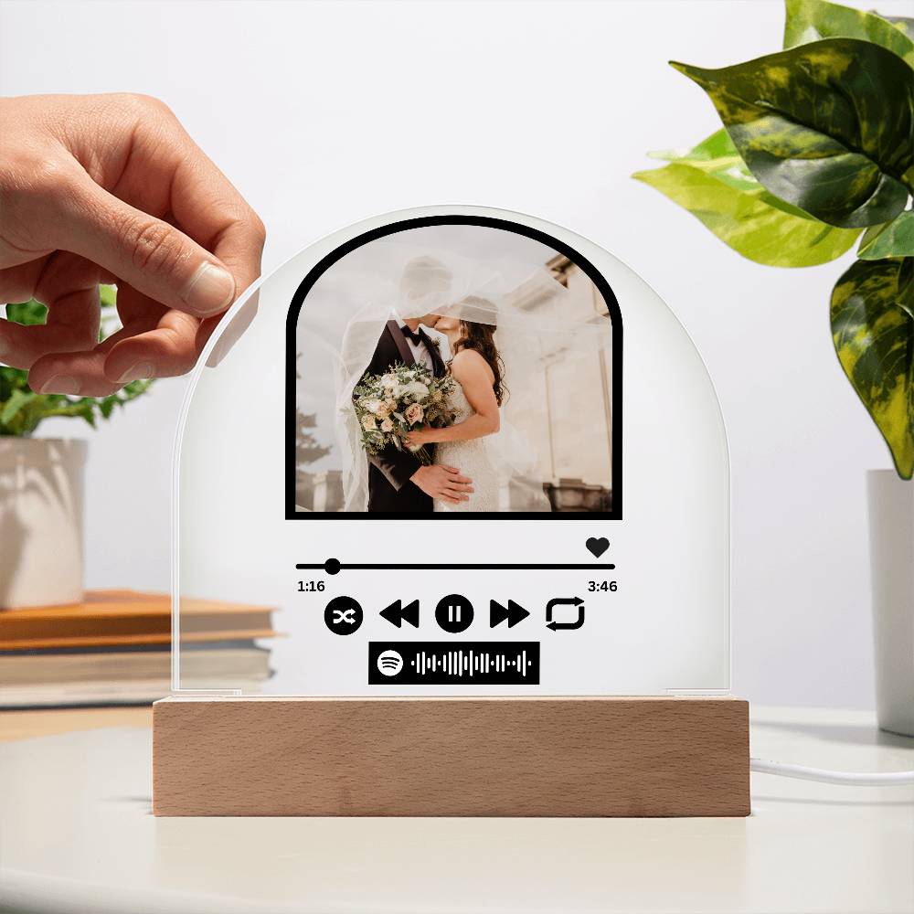 Acrylic Plaque│ Spotify App│ Wedding│ Anniversary│ Personalized Song│Minimalist Home Decor - MyRoomyStuff