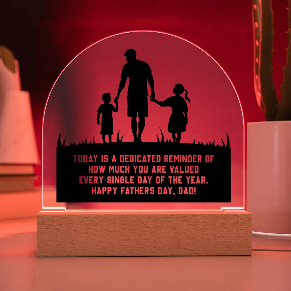 Father's Day│ Acrylic│ Gift│ Domed Acrylic Plaque - MyRoomyStuff