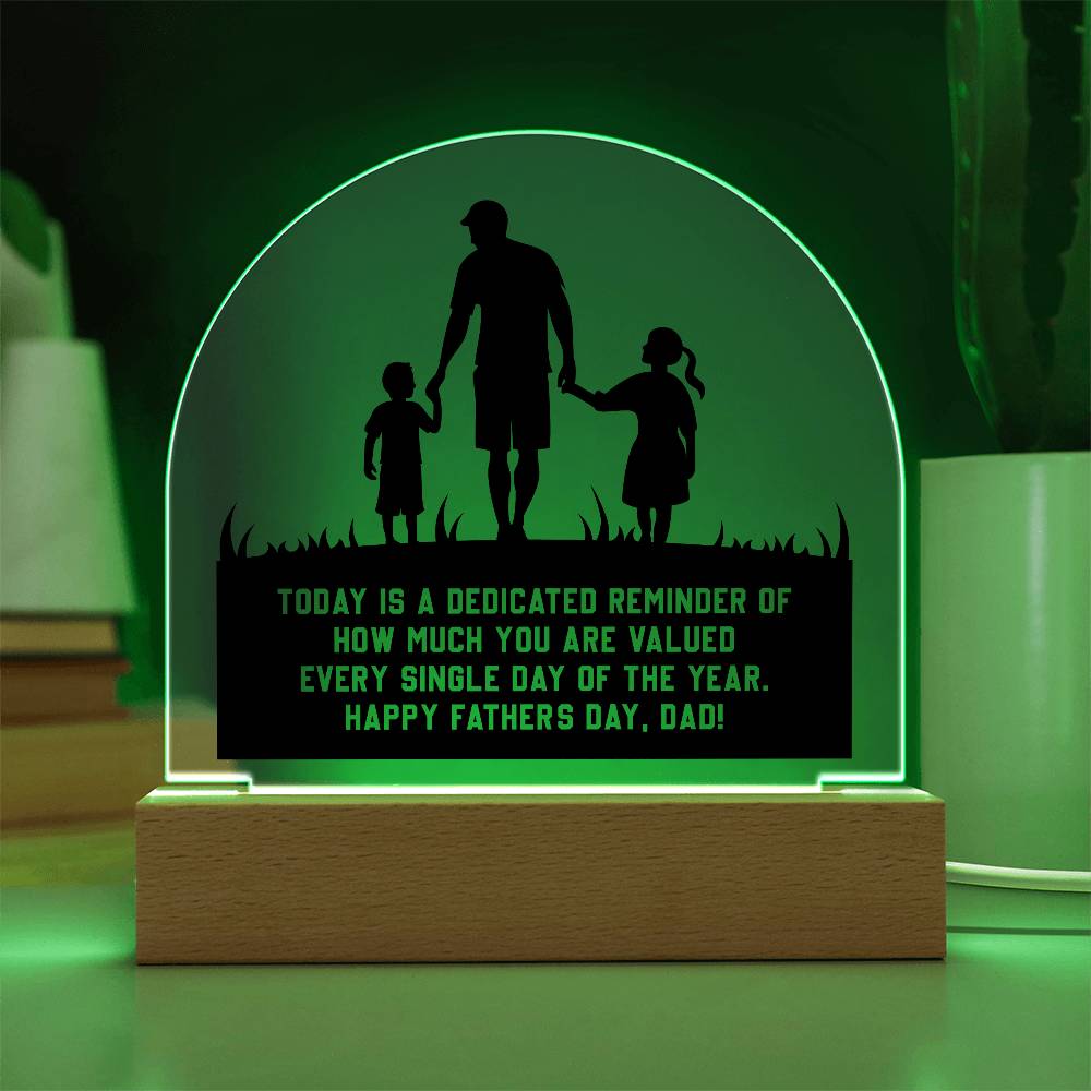 Father's Day│ Acrylic│ Gift│ Domed Acrylic Plaque - MyRoomyStuff