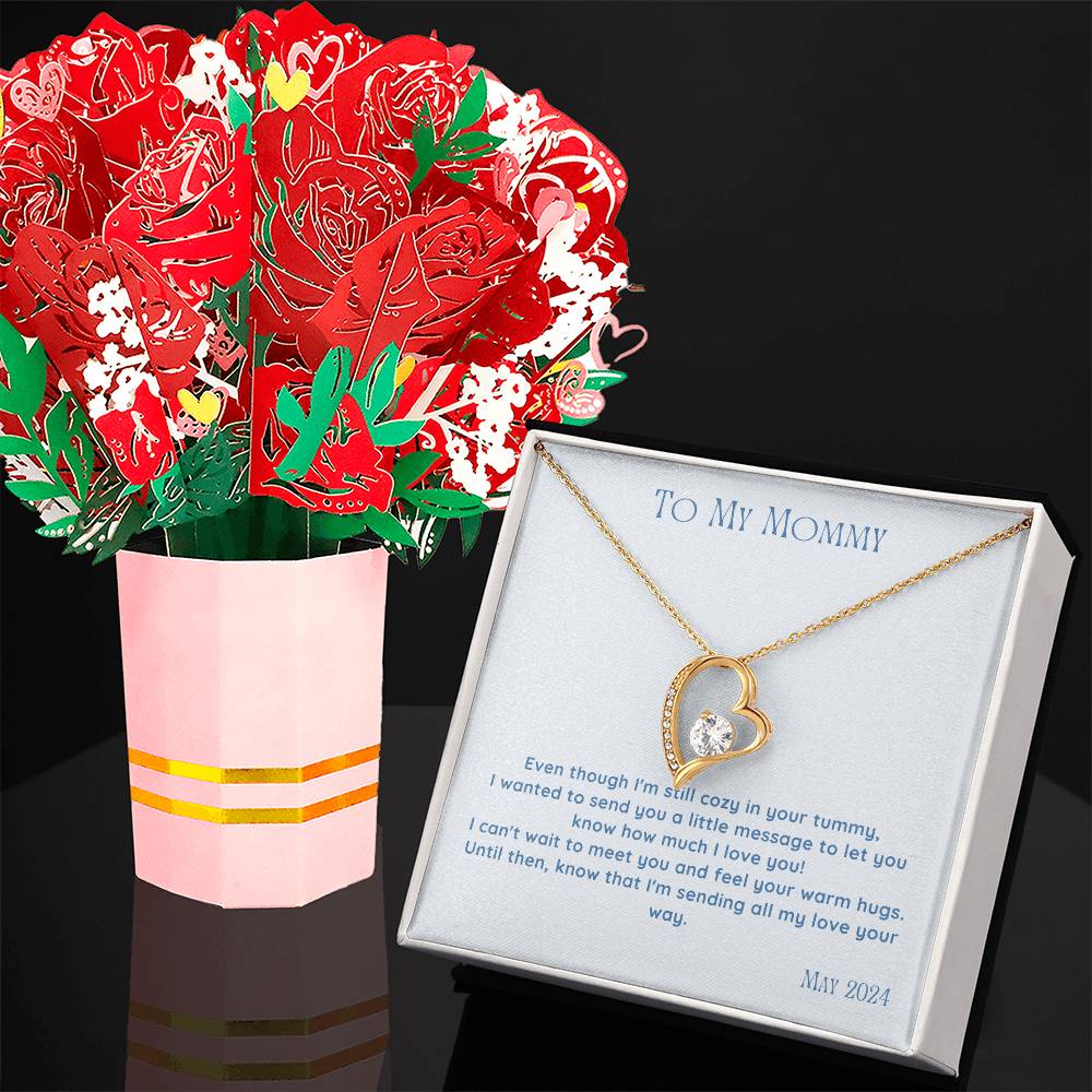 Forever Love Necklace and Sweetest Devotion Bouquet│ Gift│ Boy - MyRoomyStuff