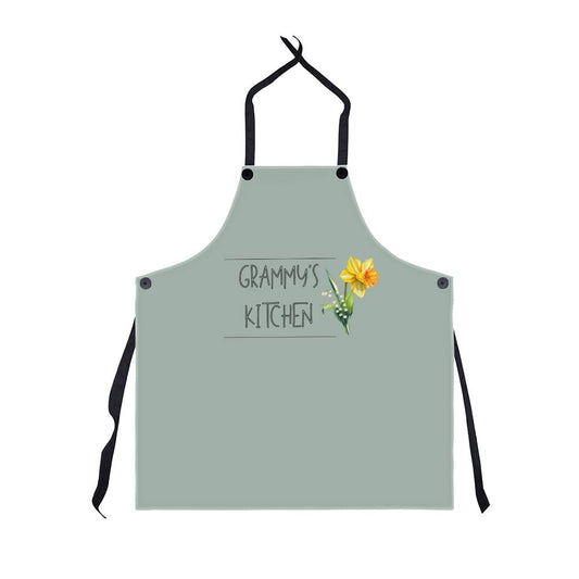 Personalized Linen Kitchen Apron│ Custom Cooking Apron│ Gift for Grammys - MyRoomyStuff