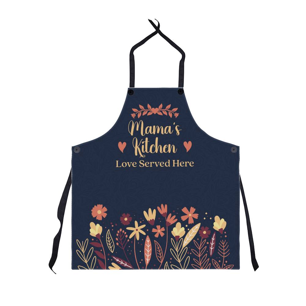 Personalized Linen Kitchen Apron│ Custom Cooking Apron│ Mama's Kitchen