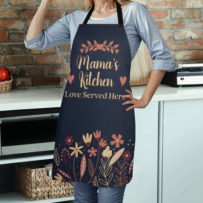 Personalized Linen Kitchen Apron│ Custom Cooking Apron│ Mama's Kitchen - MyRoomyStuff