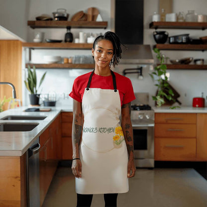 Personalized Linen Kitchen Apron│ Custom Cooking Apron│ Gift for Nana - MyRoomyStuff