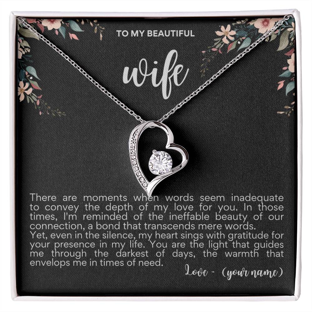 To my Beautiful Wife│ Mother's Day│ Necklace│ Gift. - MyRoomyStuff