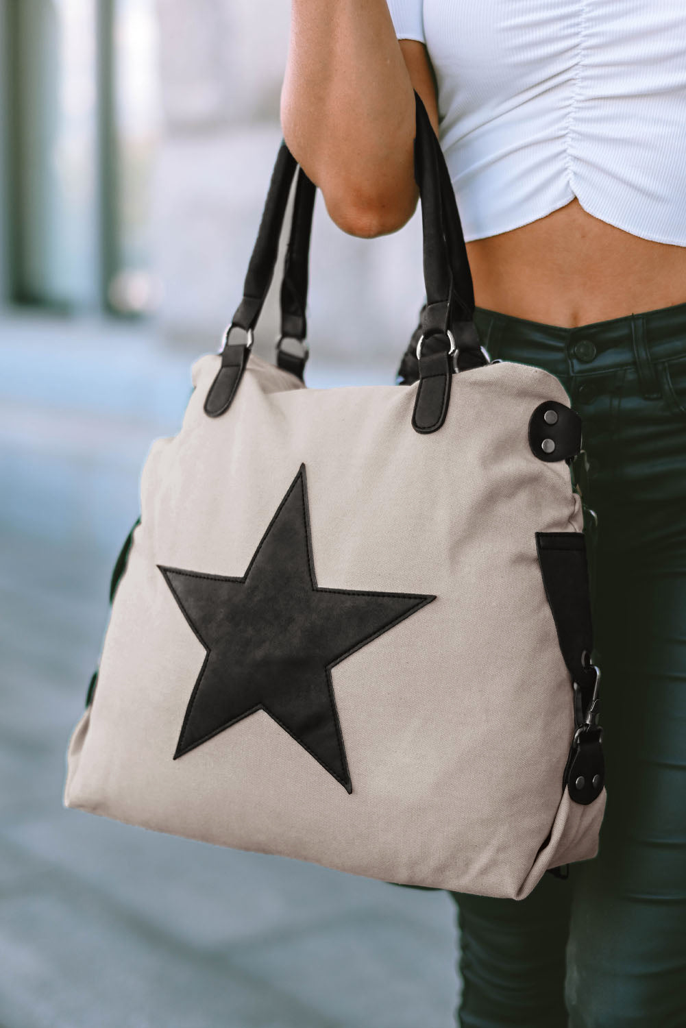 Casual Tote Bag│ Beige Casual Five Star│ Every Occasion - MyRoomyStuff