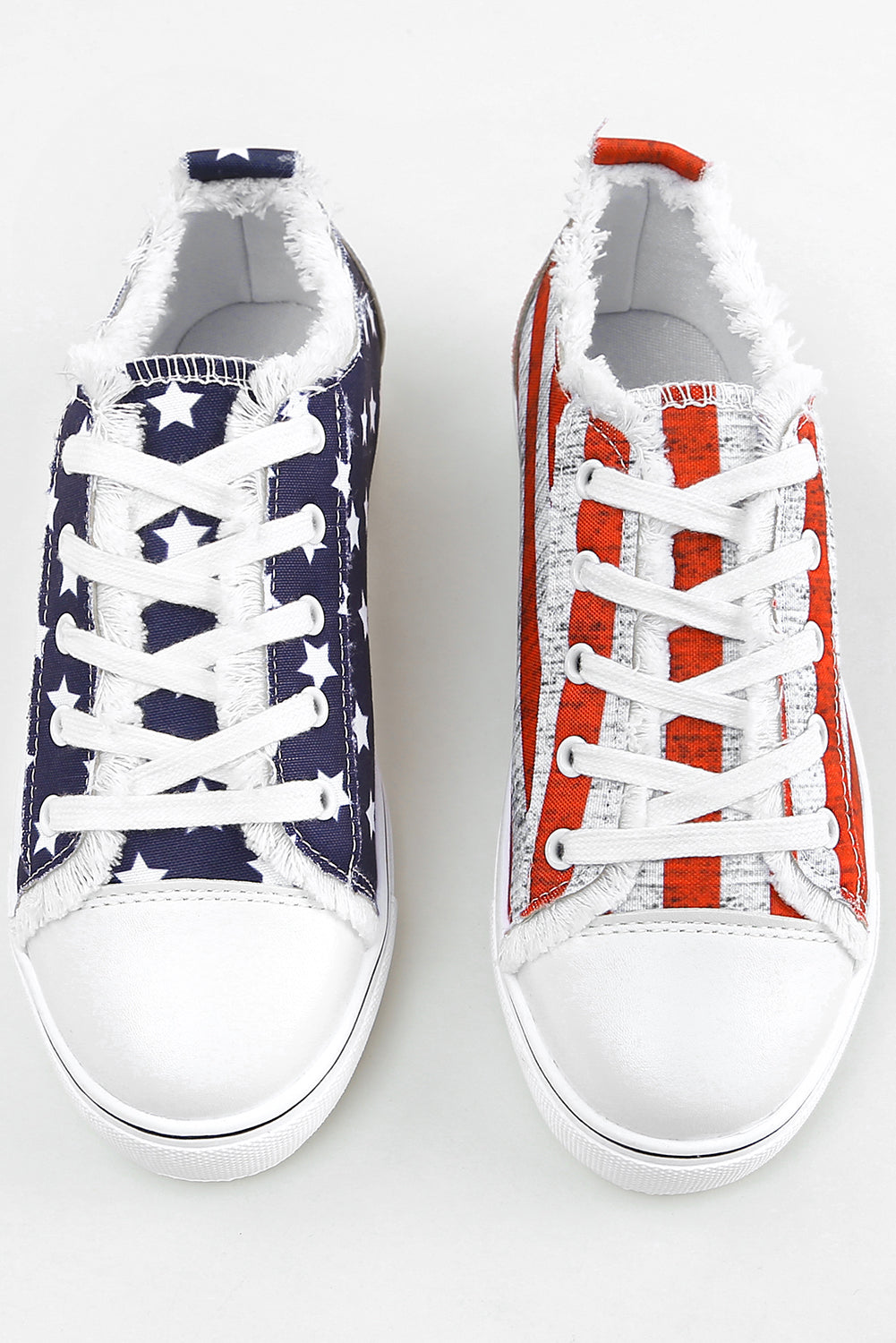 4th of July│ Shoes│ American Flag│ Canvas Flat Shoes│ Unisex - MyRoomyStuff