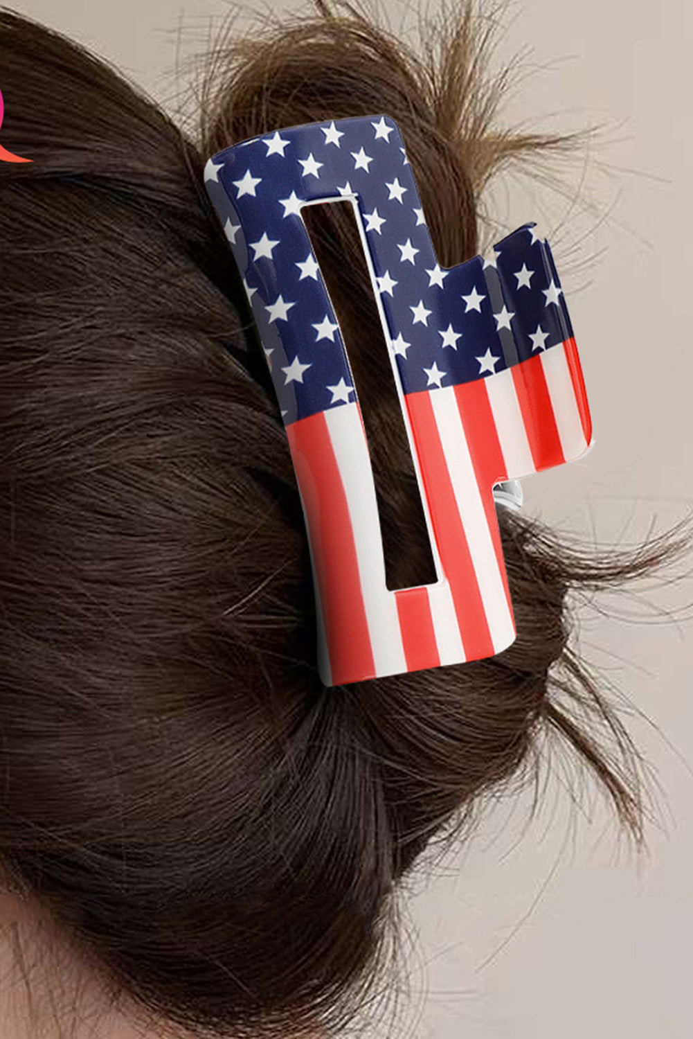 4Th of July│ Dark Blue │American Flag │ Claw Clip - MyRoomyStuff