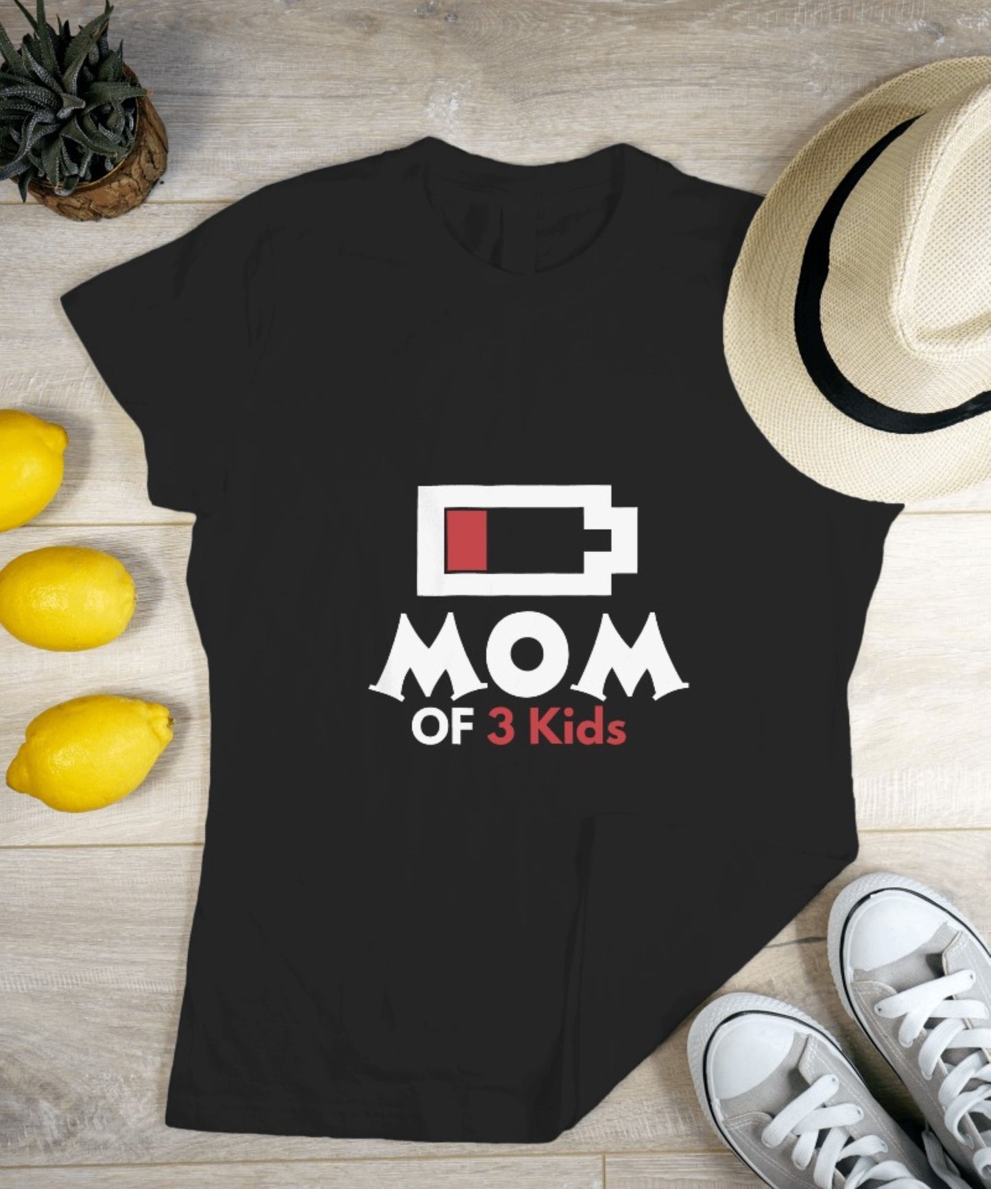 T-Shirt│ Low Battery│ Scoop Neck│Gift for Mom - MyRoomyStuff